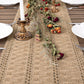 Socomi Boho Table Runner Summer Farmhouse Burlap Jute Bamboo Rustic Dining Kitchen Centerpiece Decor Small Macrame Woven Coffee Table Runner for Dresser Scarf Home Decor 12x72 inch