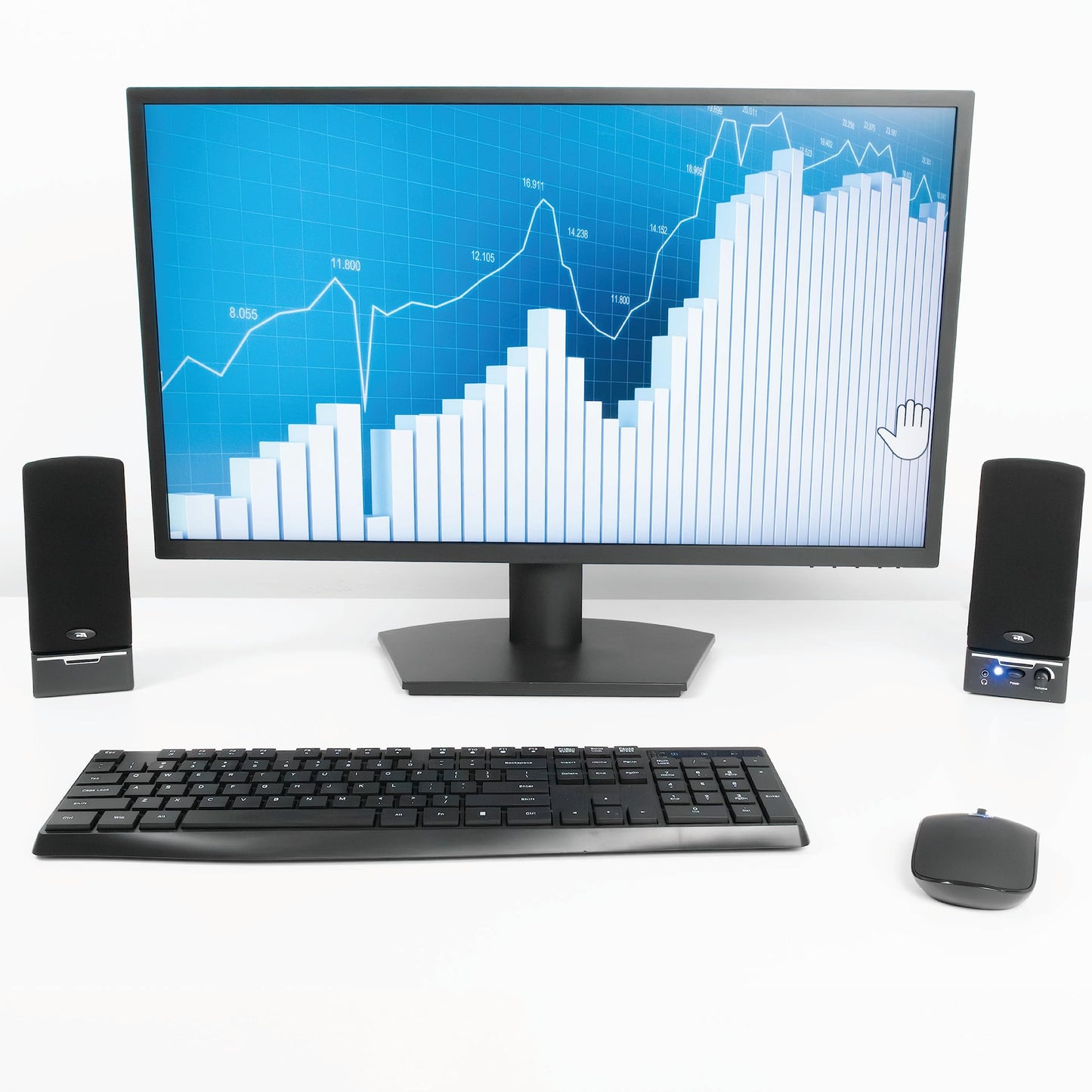 Cyber Acoustics CA-2014 Computer Speakers, Full Stereo Sound, Convenient Controls, Easy Setup