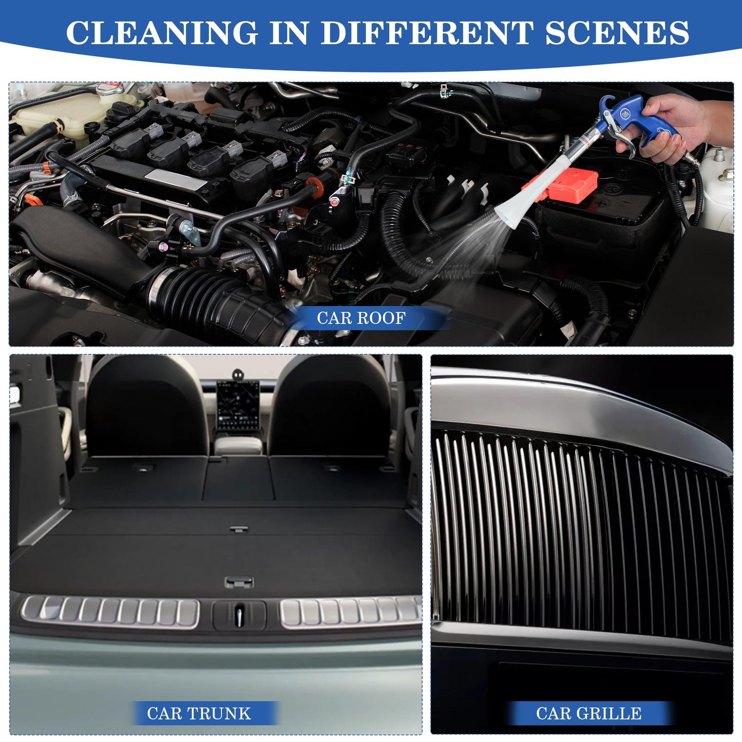 LusterCare Blow Gun Blasts Away Dirty and Air Dry from Surface Works with a Strong Gust of Air Lengthen