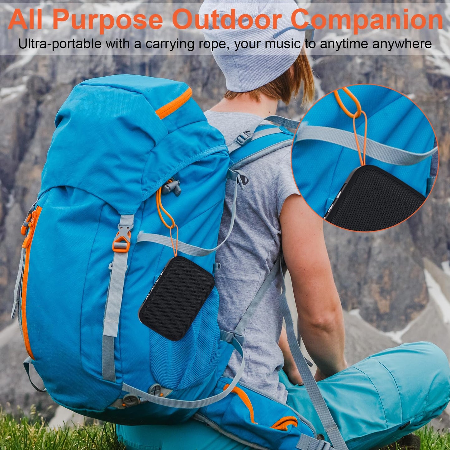 Xjahwr Portable Bluetooth Speakers, Wireless Bluetooth Speaker, Deep Bass, Outdoor Speakers with Handle, Supports TF Card for Outdoor