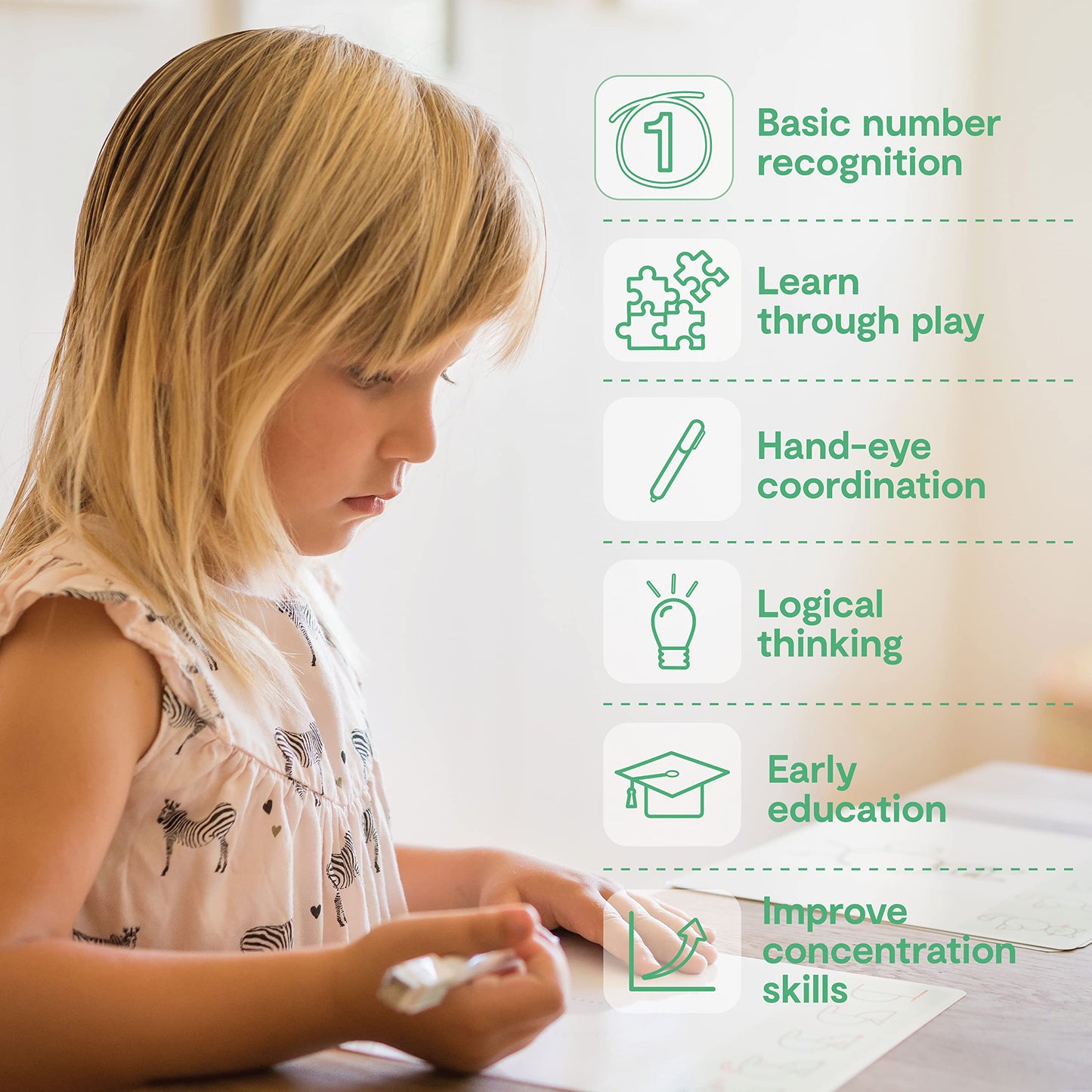 MD CREATIVE Learning Activity - Drawing with Numbers Educational Game, Perfect for Kids, Preschoolers Who Love Toys, Art and Craft Activities, Gifts for Girls and Boys Ages 3, 4, 5, 6