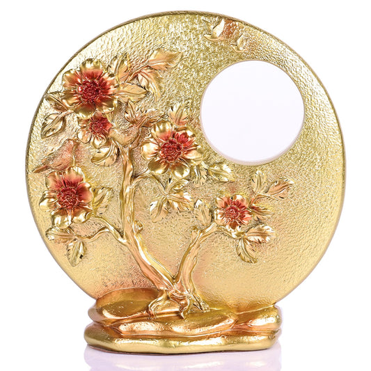 YUNSHID Resin Bird Sculpture Ornaments, Bogu Porch Bird Sculptures, Modern Home Decoration Suitable for Living Room, Bedroom, Bathroom, Office, Dining Table, Bookshelf, Fireplace Centerpiece (Gold)