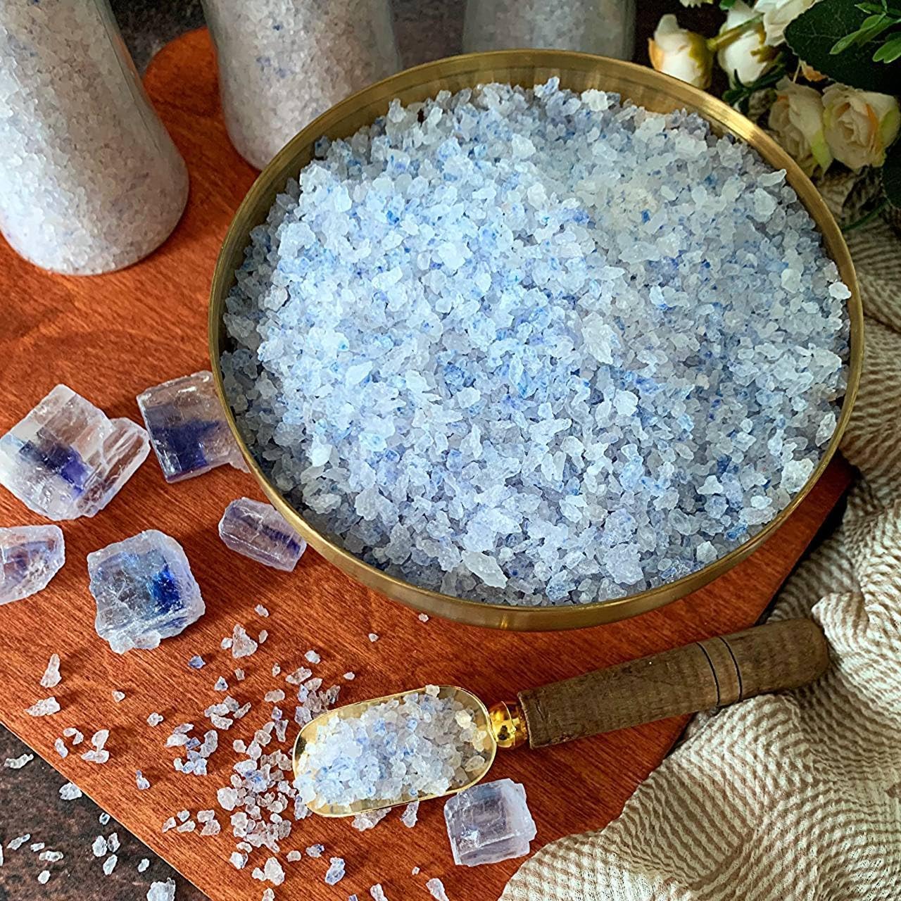 Ancient Blue Salt – Rare Mineral Treasure | High Potassium, Low Sodium, Pure & Unprocessed | Gourmet-Grade by Richure 100g (3.52 oz)