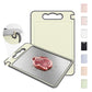 2 in 1 Stainless Steel Cutting Board with Handle Chopping Large Big Small Metal Carving Kitchen Meat Butcher Block Not Titanium Wood Bamboo Glass Marble Stone Rubber Plastic Sink Grey/Yellow