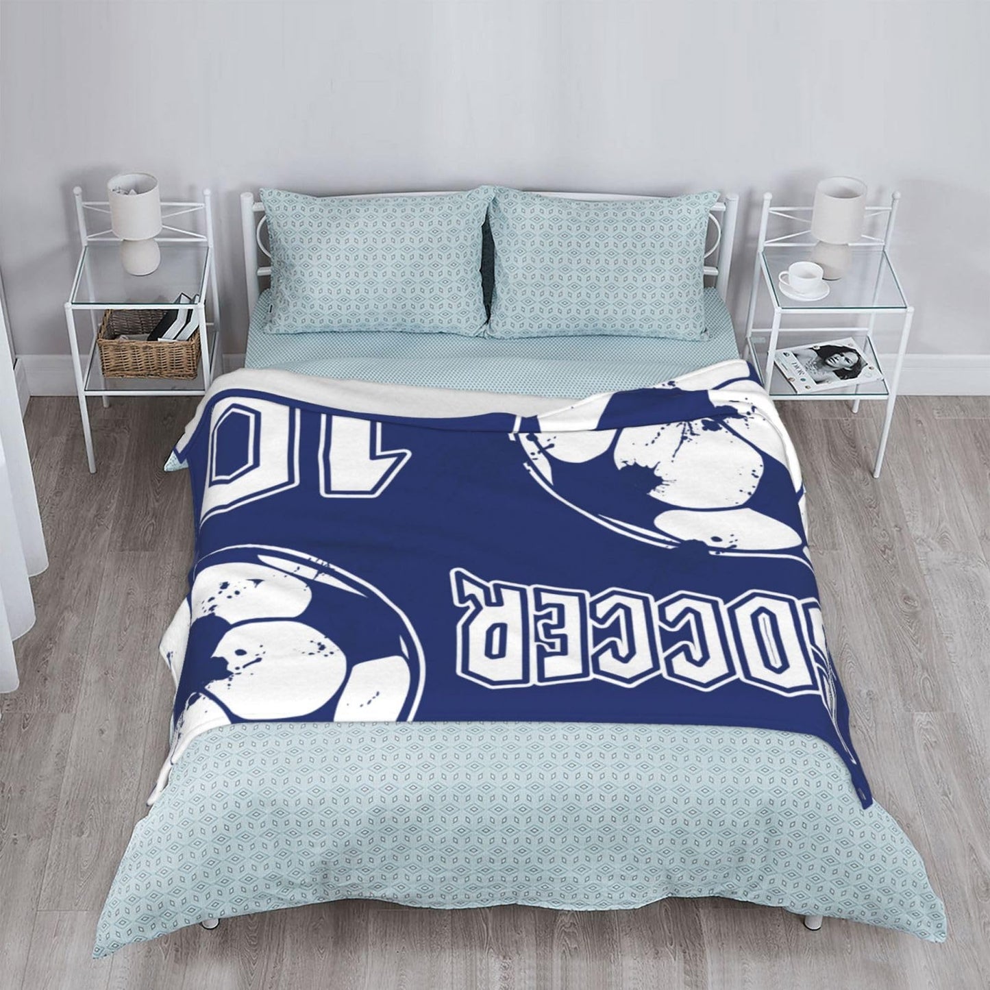 City Keen Soccer Blanket - Soft and Comfy Flannel Bedding for Boys, Girls and Soccer Lovers - 40"X50"