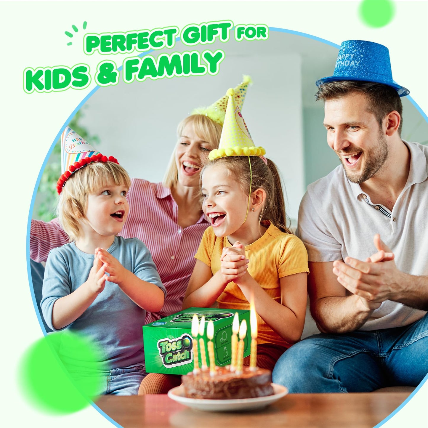 Toss and Catch Ball Set for Toddlers Kids Adults - 6 Pack - Beach Toys Pool Toys Outdoor Yard Games for Family- Sturdy & Water-Resistant - Classic Gift for Boys Girls 3 4 5 6 7 8 9 10 11 12+ Years Old