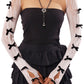 Sacina Black White Bow Shrug, Floral Lace Shrug, Lace Sleeves, Gothic Emo Grunge Y2k Aesthetic Accessories