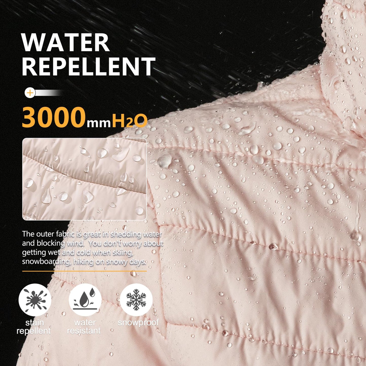 Outdoor Ventures Women's Packable Full-Zip Short Puffer Jacket Insulated Quilted Warm Lightweight Winter Coat