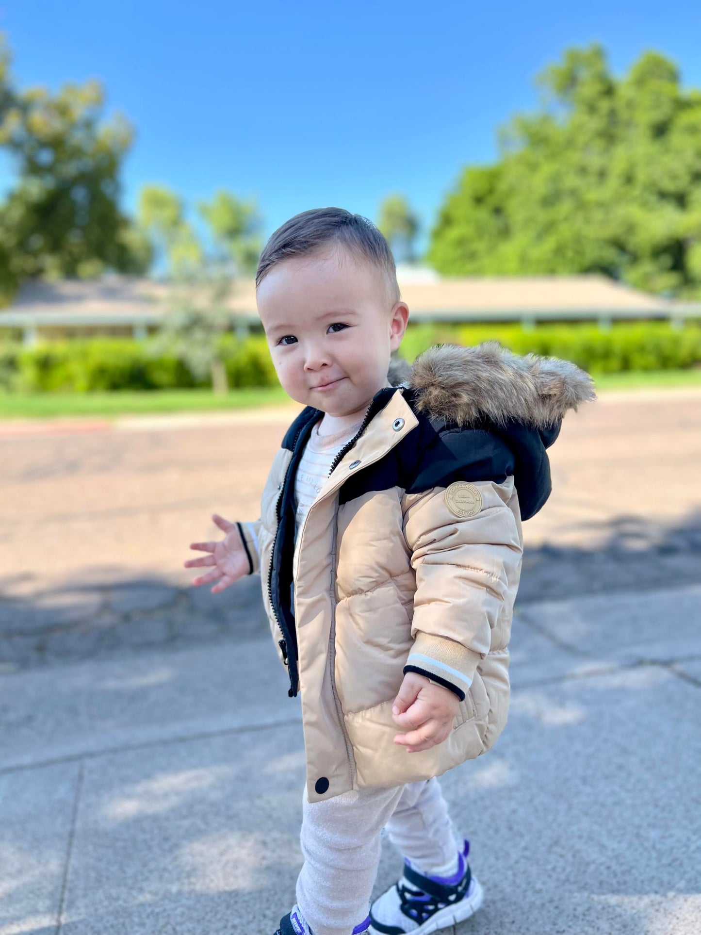 Rokka&Rolla Toddler Boys' Water-Resistant Sherpa Fleece Lined Puffer Jacket Winter Parka Coat
