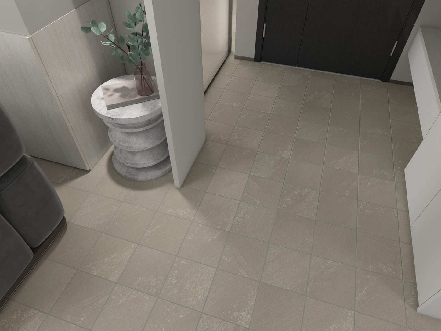 W&S 24-Sheet Peel and Stick Tile Floor, Beige Faux Stone Peel and Stick Backsplash, Rigid&Thicker Stick on Kitchen Flooring Tile, Self Adhesive Flooring for Bathroom, Living Room