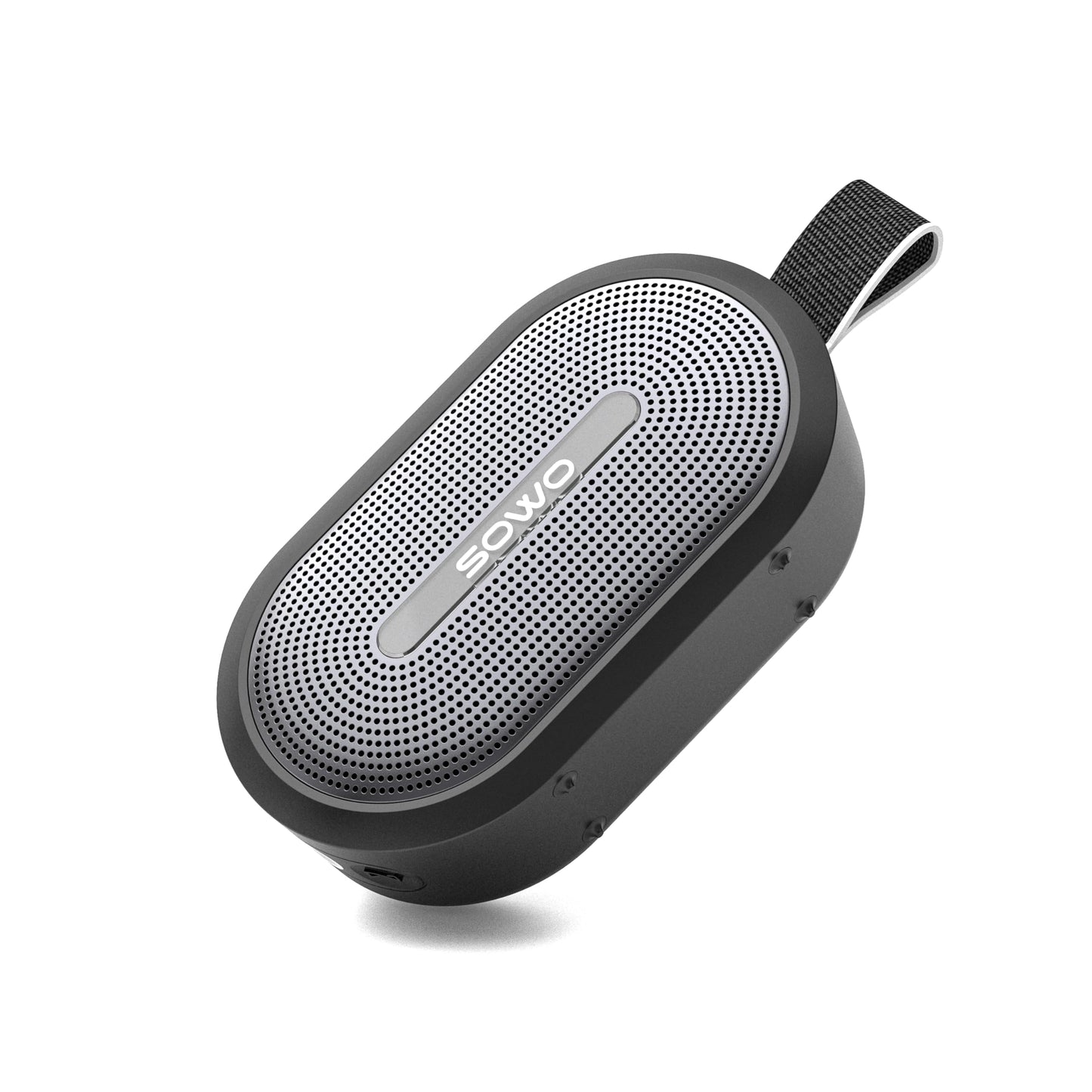 SOWO Wireless Portable Small Speaker, Ultra Magnetic Bluetooth Speaker for Golf Cart, Coverless IP67 Waterproof, 24 H Playtime, Pro Sound, Clip On Design for Outdoor, Indoor - Black