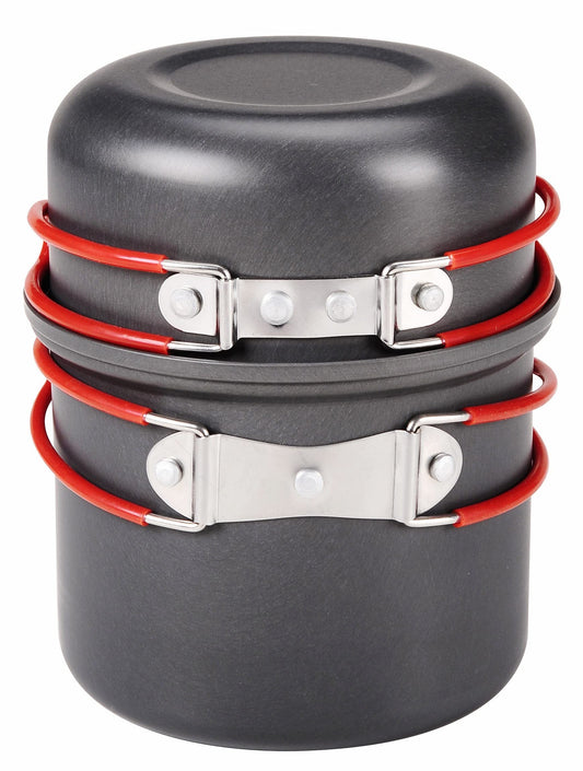 Bulin 24/13/11/8/4 PCS Camping Cookware Mess Kit Lightweight Backpacking Cooking Set Outdoor Cook Gear for Family Hiking, Picnic(Kettle, Pot, Frying Pan, Bowls, Plates, Spoon)