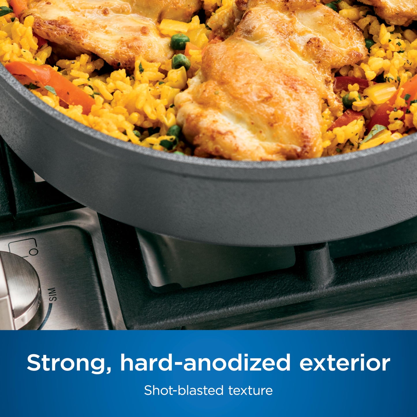 Ninja Cookware, Ninja NeverStick Professional, 16-Piece Pots and Pans Set, Non Stick Frying Pans, Kitchen Essentials, Stock Pot, Sauce Pan, Glass Lids, Saute Pan, All Stovetops, Black, C39900