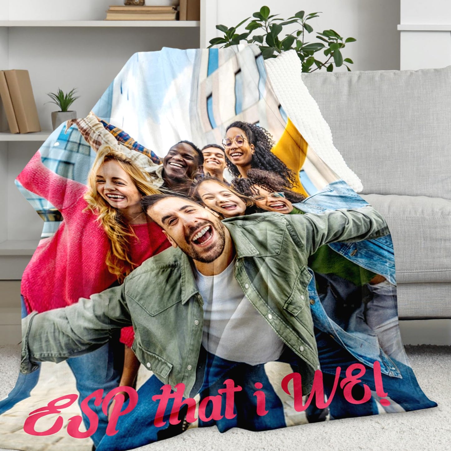 Custom Blanket with Your Design Text Logo Picture, Personalized Logo Blanket Bulk, Fully Customizable Flannel Throw Blankets for Business Team Company Employee Appreciation Bulk Gifts (1, 40"x 50")