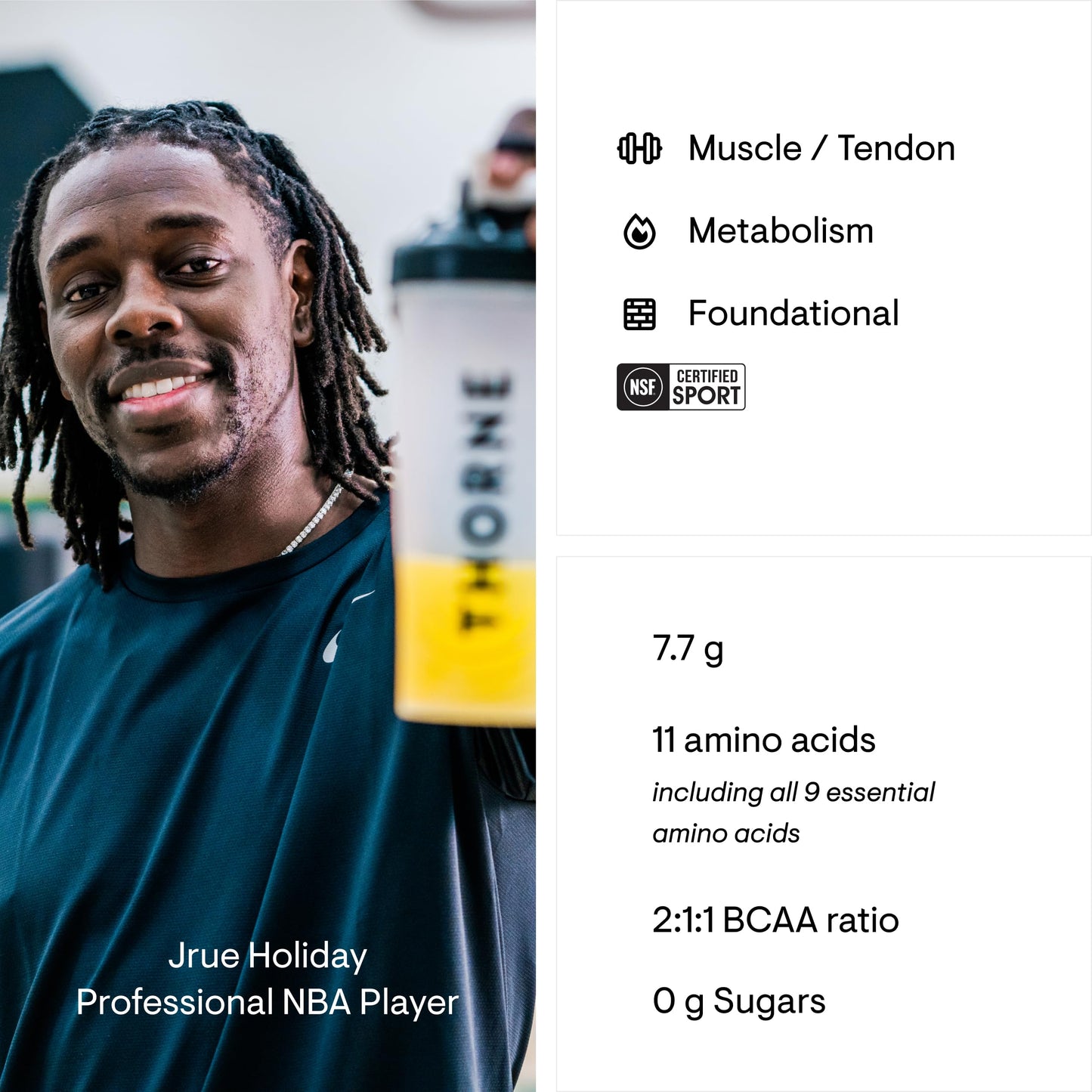 THORNE - Amino Complex - Clinically-Validated EAA and BCAA Powder for Pre or Post-Workout - Promotes Lean Muscle Mass & Energy Production* - NSF Certified for Sport - 30 Servings - 8.1 Oz - Lemon