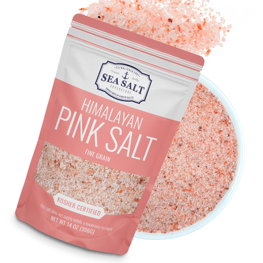 Pink Himalayan Salt, Fine Grain for Table Shakers, 14 oz Bag