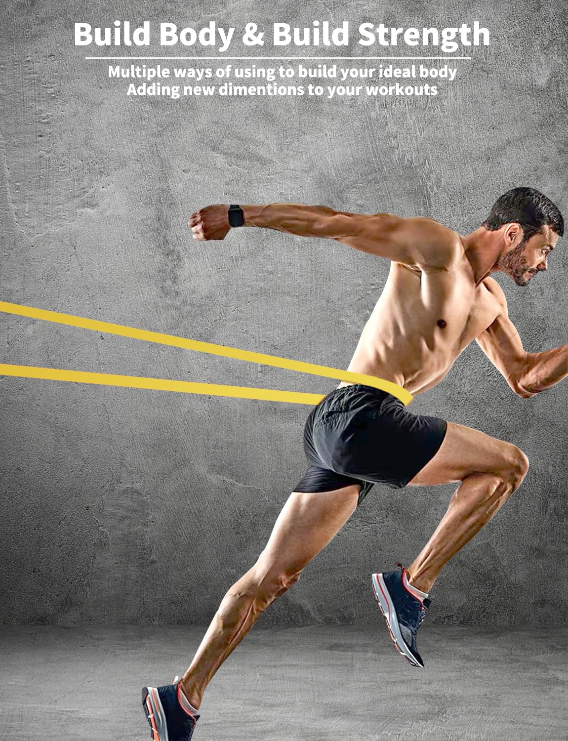 Resistance Bands, Pull Up Bands, Pull Up Assist Band Exercise Bands for Men & Women Working Out, Body Stretching, Physical Therapy, Muscle Training - Multicolor