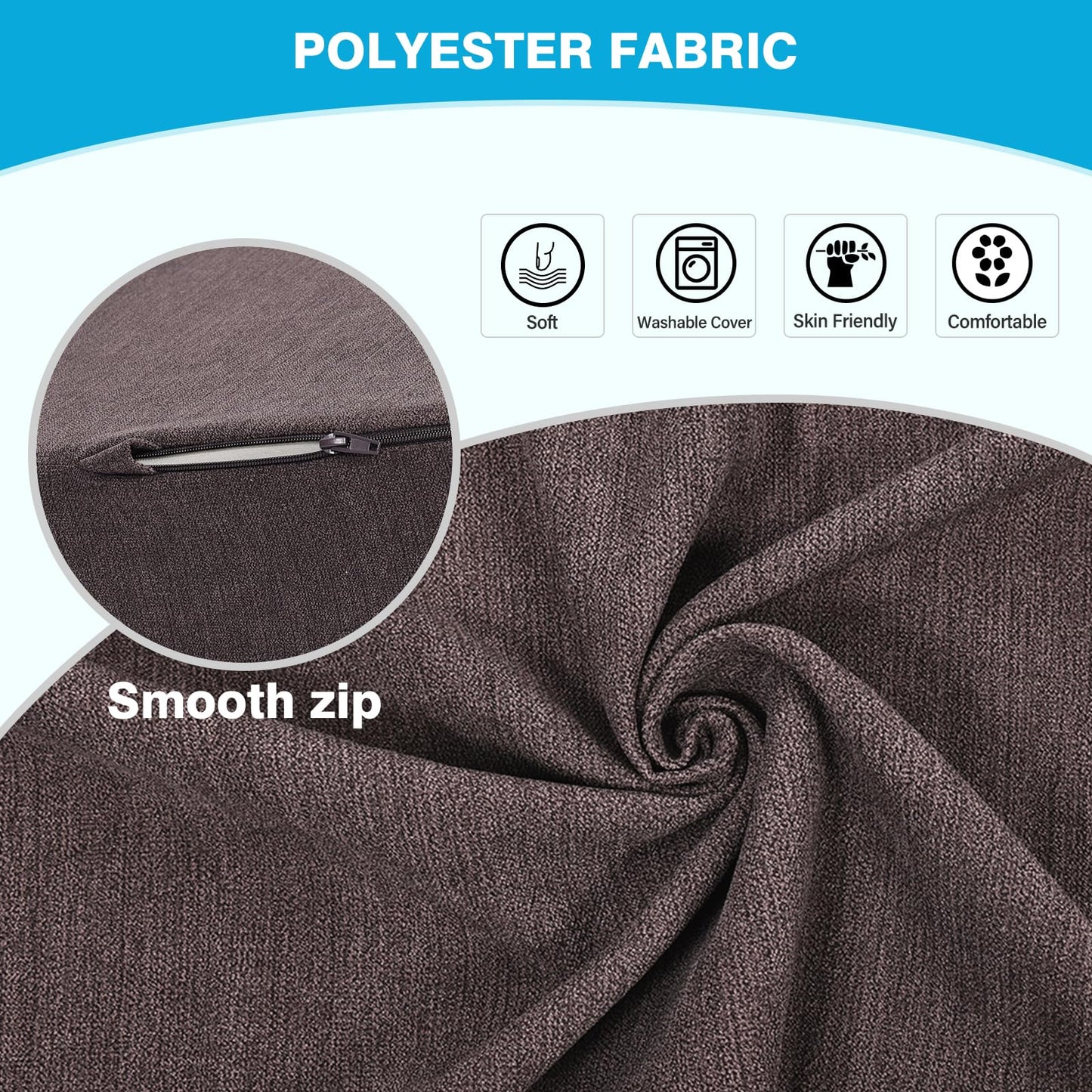 TANYOO Back Support Pillow for Recliner Dual Layer Lumbar Support Pillow with Gel Memory Foam Ergonomic Orthopedic Couch Lumbar Cushions for Elderly Lower Back Pain Relief Washable Cover Brown