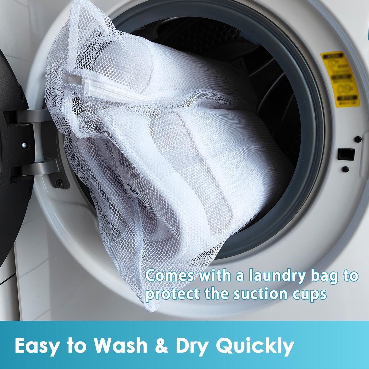 AEROiVi Full Body Bath Pillow with Lumbar Pillow Bathtub Cushion with 14 Suction Cups 3D Air Mesh Fit Any Tub Luxury Bathroom Accessories