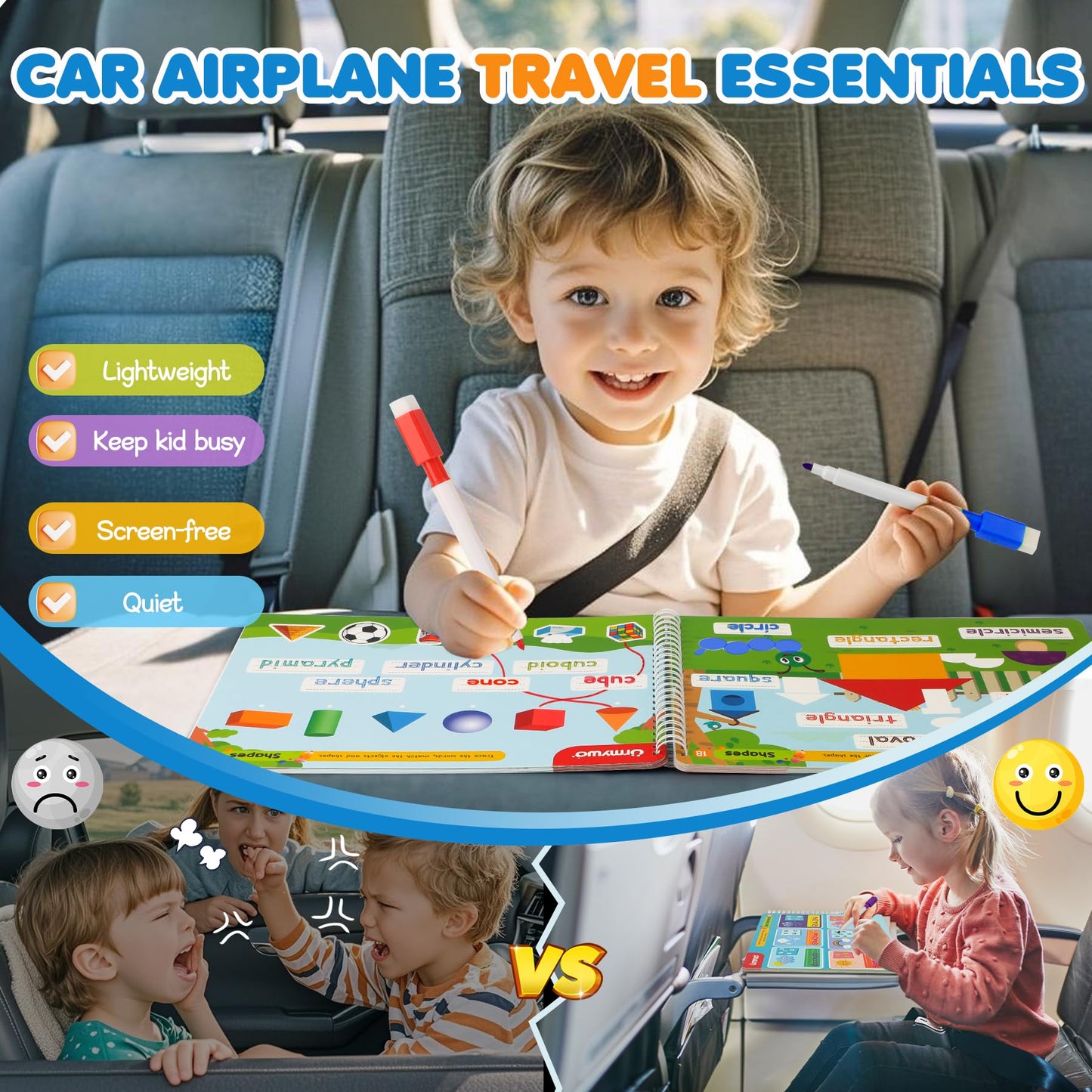 Preschool Learning Activities - Tracing Activity Books for Kids Ages 3-5 - Preschool Kindergarten Workbooks Age 3-4 - Toddler Handwriting Practice Alphabet Learning Educational Toys Gifts for Kids