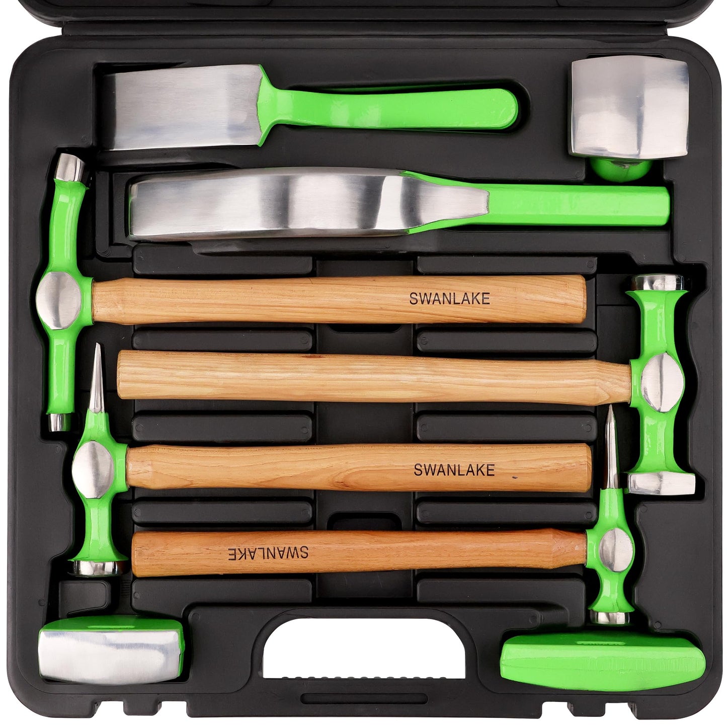 SWANLAKE 7 Piece Auto Body Repair Kit, Auto Body Tools, Auto Body Repair Tools with Carbon Steel Hammer Heads