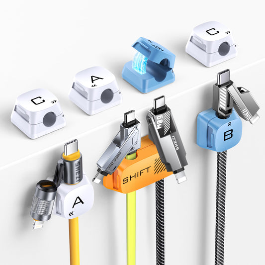 7 Pack Magnetic Cable Clips Cord Holder, SHEZI Desk Cables Management, Adhesive Wire Holder Keeper, Cord Organizer for Home Office Desktop Nightstand Car Wall Bedroom Kitchen [Cable-Friendly]
