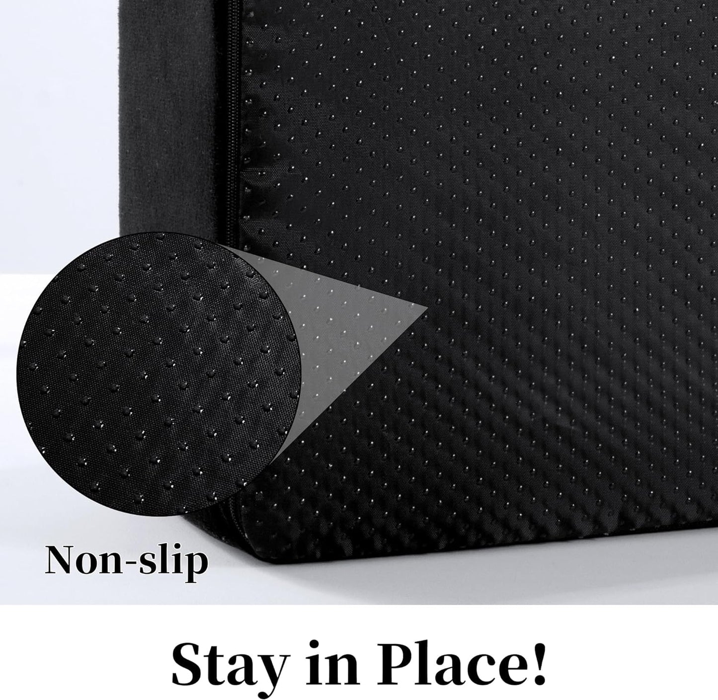 HOMBYS Foam Recliner Chair Cushions for Elderly, 4" Thick Chair Pads with Back Support for Office Chair, Non-Slip Supportive Seat Cushion with Lumbar Pillow (Black, 13" Backrest)