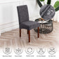 Genina Waterproof Dining Room Chair Covers Stretch Parsons Chair Slipcovers for Dining Room Kitchen Chair Protector Cover, Removable, Washable (4, Flower Pattern-Dark Gray)
