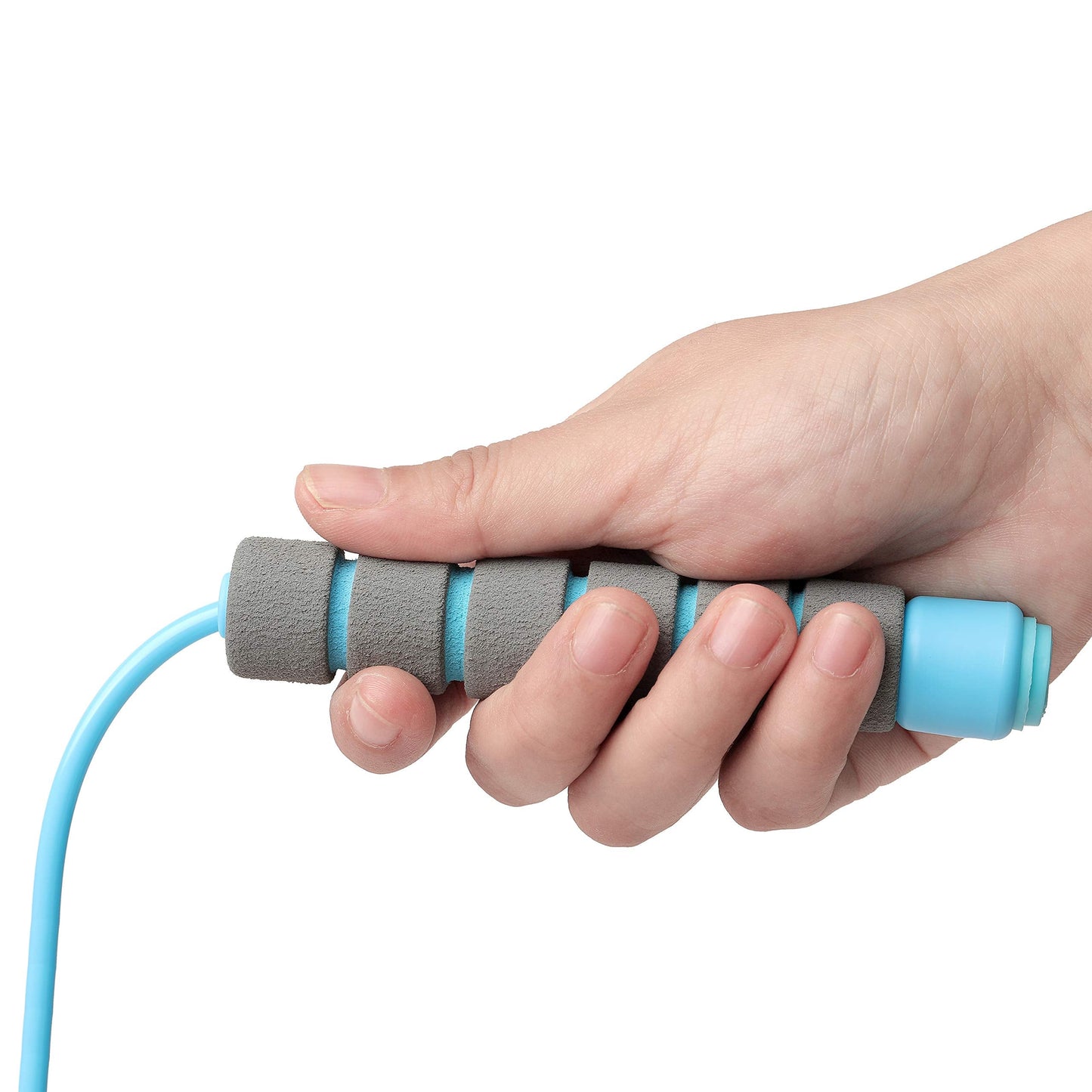 Blue Adjustable Jump Rope and Detachable Hula Hoop for Kids, Teens and Adults - Adjustable Jump Rope up to 9 Feet - Hoola Hoop Adjustable 24 Inches to 28 inches Diameter