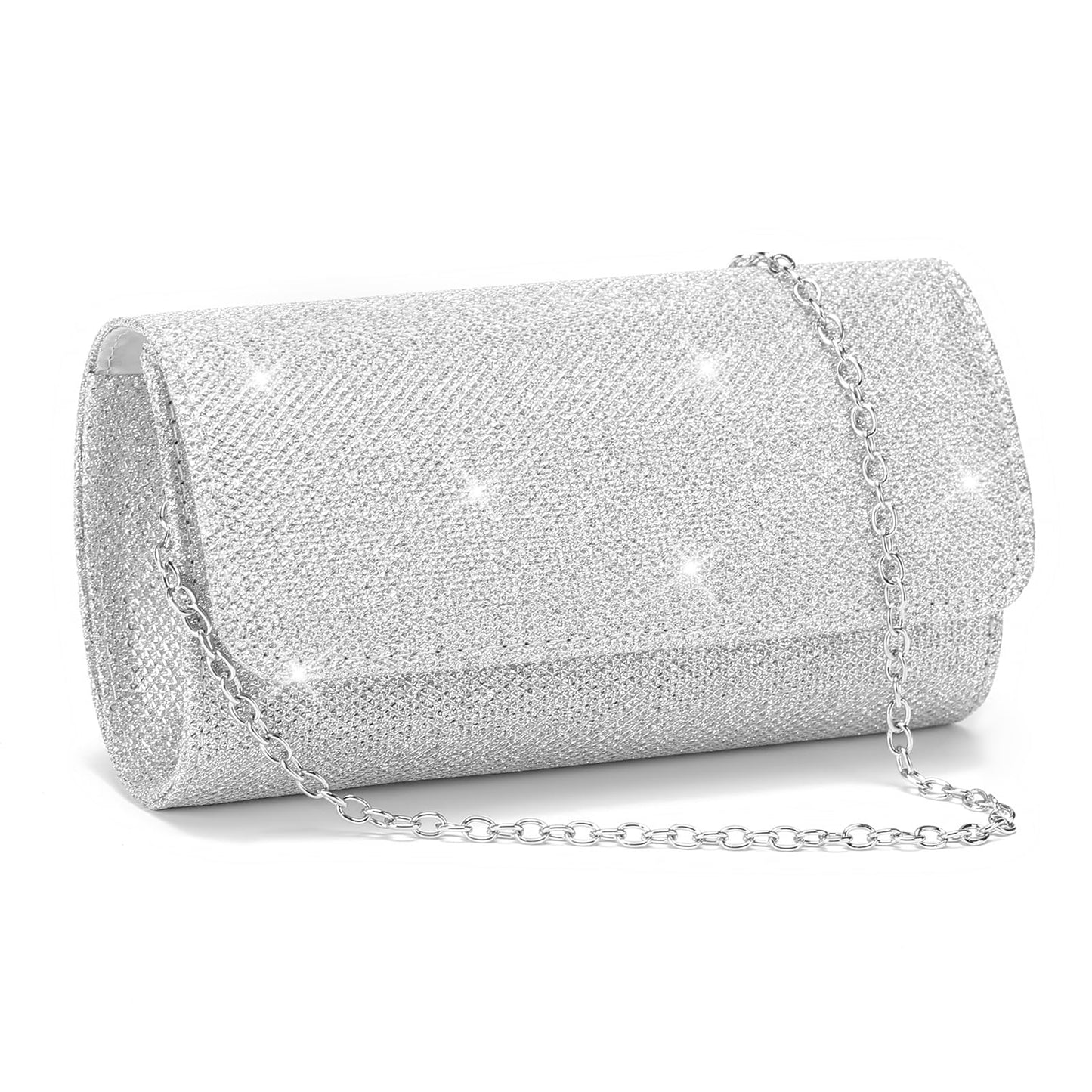 RNIEGA Clutch Purses for Women, Evening Bag with Detachable Chain Ladies Sparkling Party Handbag Wedding Bags