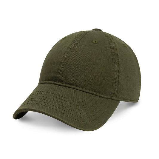 CHOK.LIDS Everyday Premium Dad Hat Unisex Cotton Baseball Cap for Men and Women Adjustable Lightweight Polo Style Curved Brim (Army Green)
