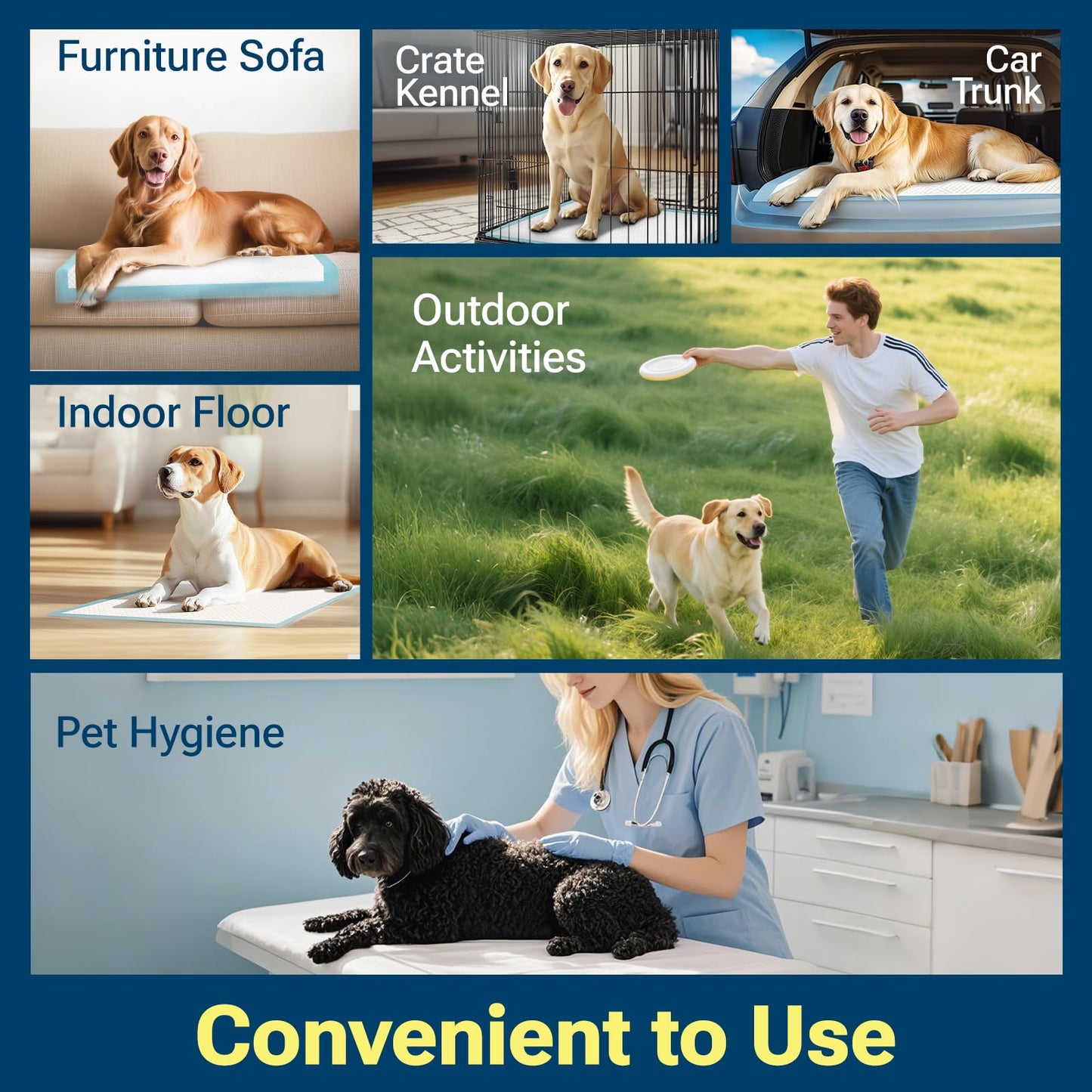 Clean Spaces Super Absorbent Puppy Pads 28"x34" 50 Count, Quick Drying Dog Training Pee Pads, Disposable Underpads for Baby and Adults