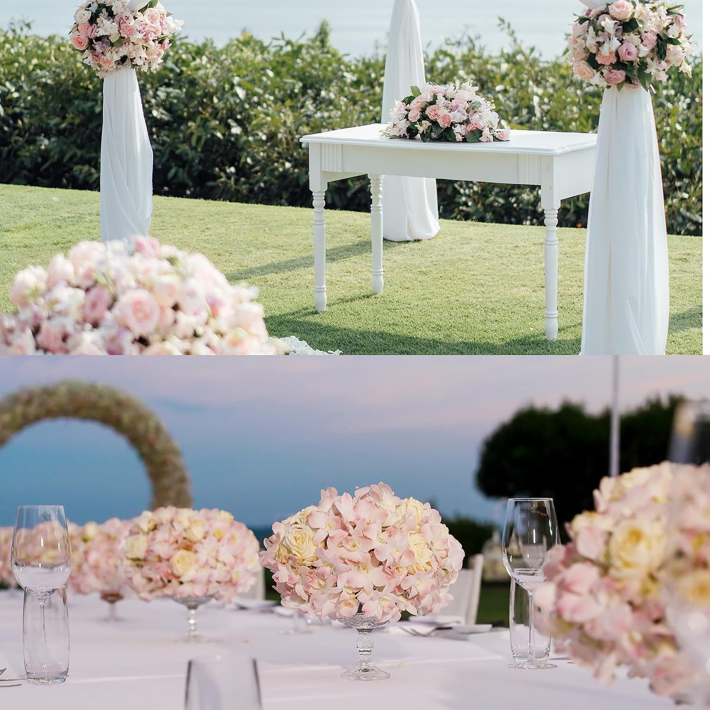 Sggvecsy Cherry Blossom Garland Artificial Cherry Flower Vines 2 Pack Hanging Silk Flowers Garland for Home Wedding Garden Party Arch Office Decor (Pink)