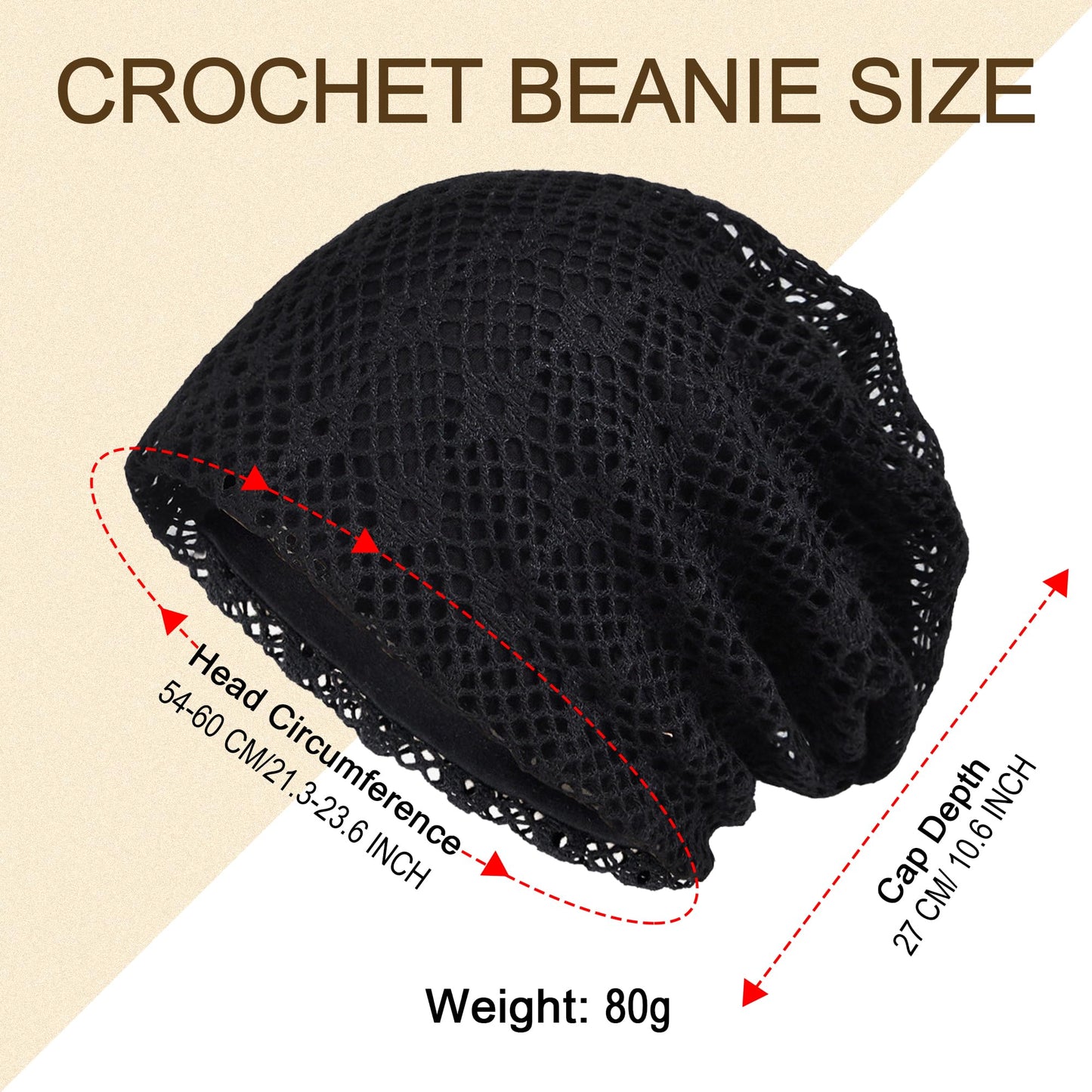 Women's Summer Beanie for Men Hat Boho Hats Adult Dwarf Hats Chemo Cap Cancer Headwear Caps Baggy Skull Sleep Cap Nightcap (C-1533Pack Closed Top)