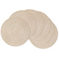 SHACOS 15 inch Round Braided Placemats Set of 6 Non Slip Heat Resistant Round Table Mats Washable Place Mats for Dinner Party Table Decoration (Beige, 6)