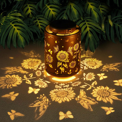 Hummingbird Solar Lanterns Garden Decor Birthday Gifts for Women Mon Grandma Metal Hanging Solar Lights Waterproof Outdoor Decoration for Outside LED Lanterns for Yard Patio Lawn Pathway Landscape