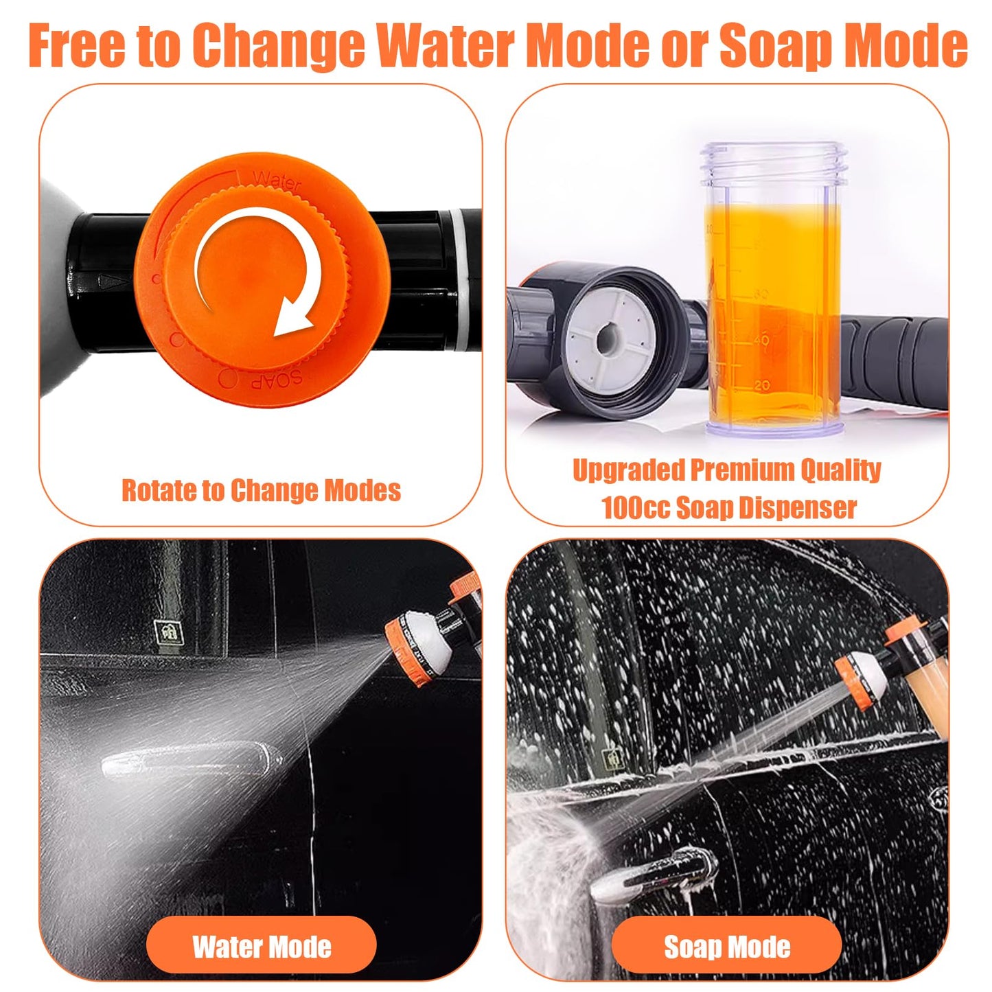 Dog Washing Hose Attachment for Pet Bathing with Black Shower Diverter, Pup Dog Wash Hose Nozzle Shampoo Sprayer for Indoor Outdoor Pet Shower, Dog Shower Attachment with Dog Brush