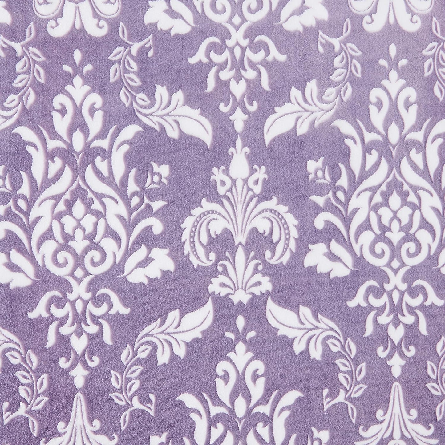 SOCHOW 3D Pattern Decorated Flannel Fleece Throw Blanket for Couch, Super Soft Lightweight Cozy Warm Blanket for Bed, Sofa, Dusty Purple 50 x 60 Inches