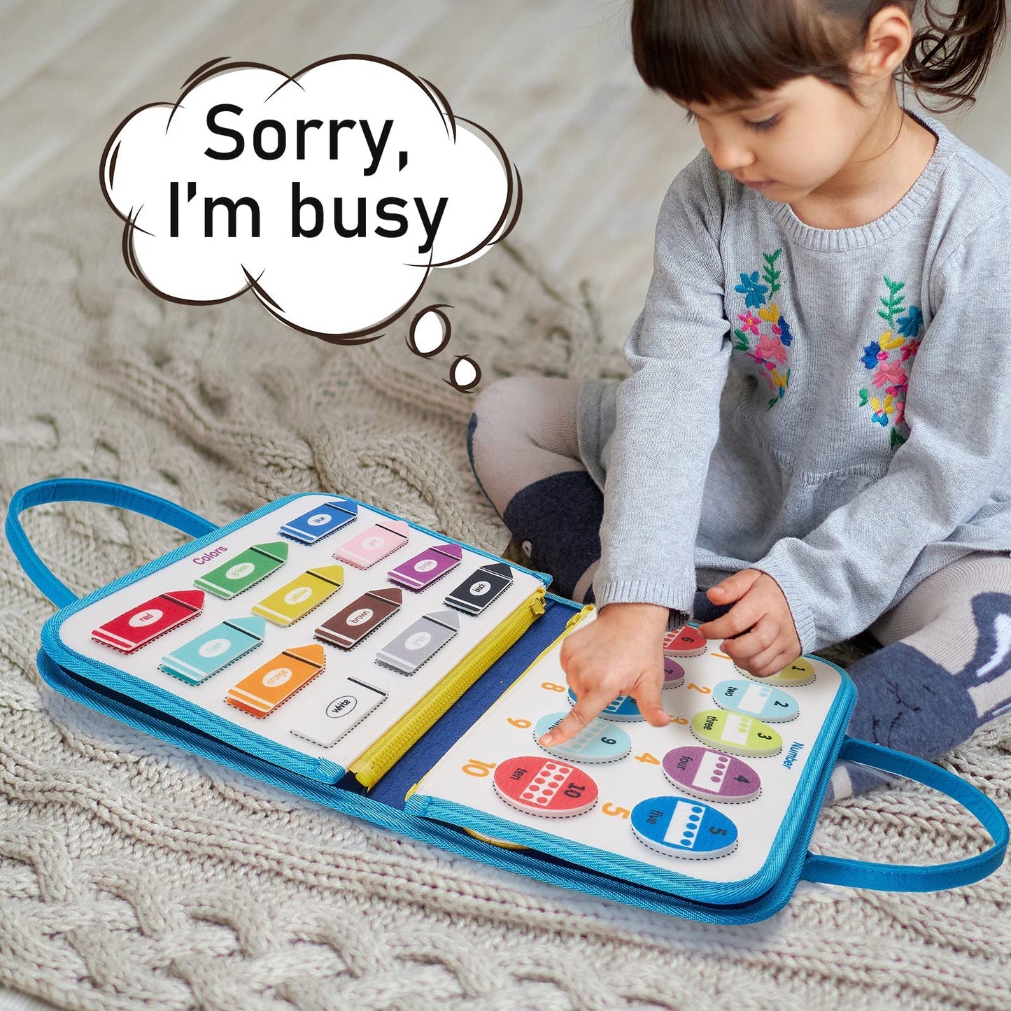 Giant Cabbage Busy Board Sensory Toys for Toddlers 1 2 3 4, Toddler Travel Activities Educational Toys, Montessori Toys for 2 3 4 Year Old Boys Girls Gift, Dinosaur