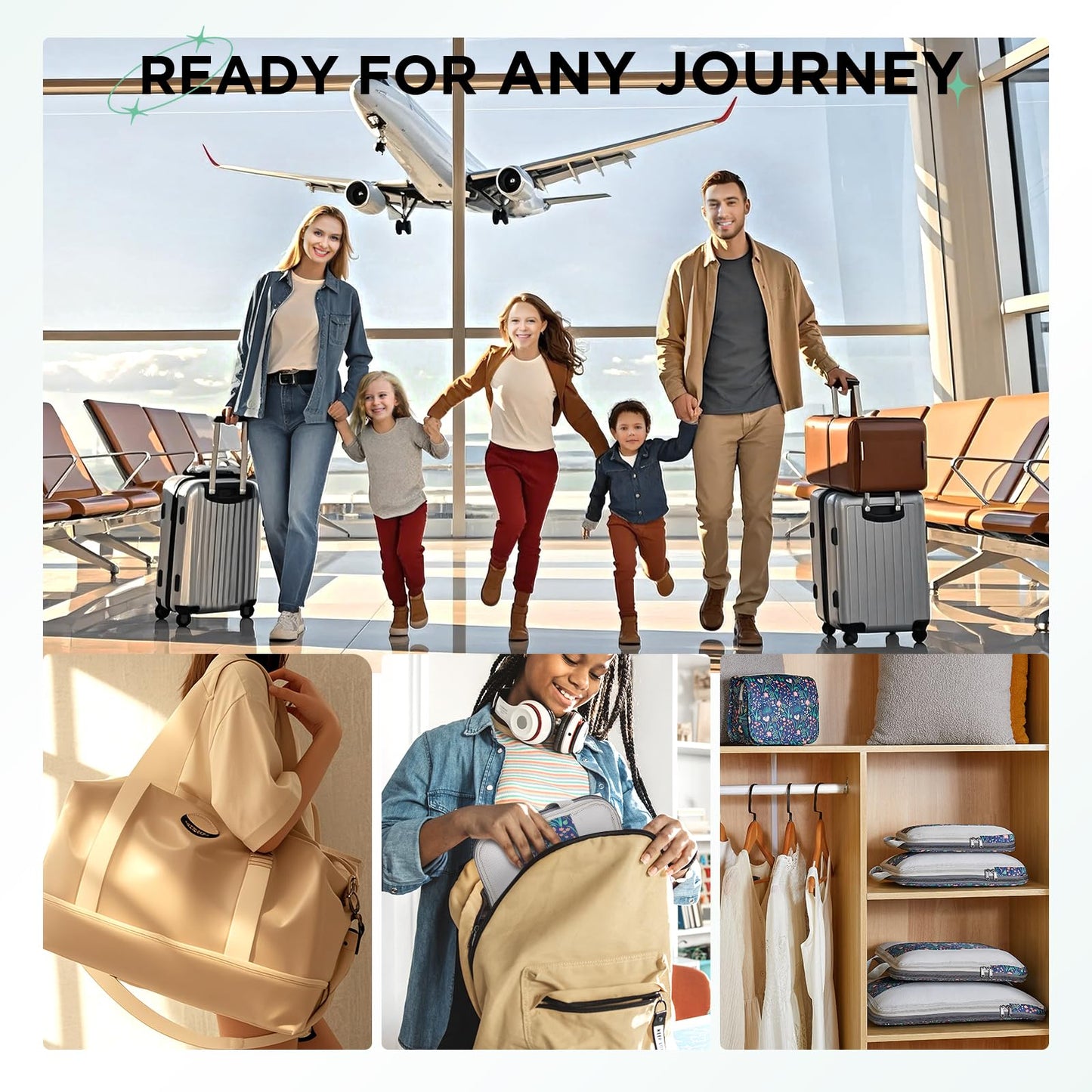 8 Set Compression Packing Cubes for Travel Essentials,Compressible Expandable Packing Cubes for Suitcase,OlarHike Luggage Organizer Bags,Handy Helper for Organizing Clothes(Dark Blue Floral)