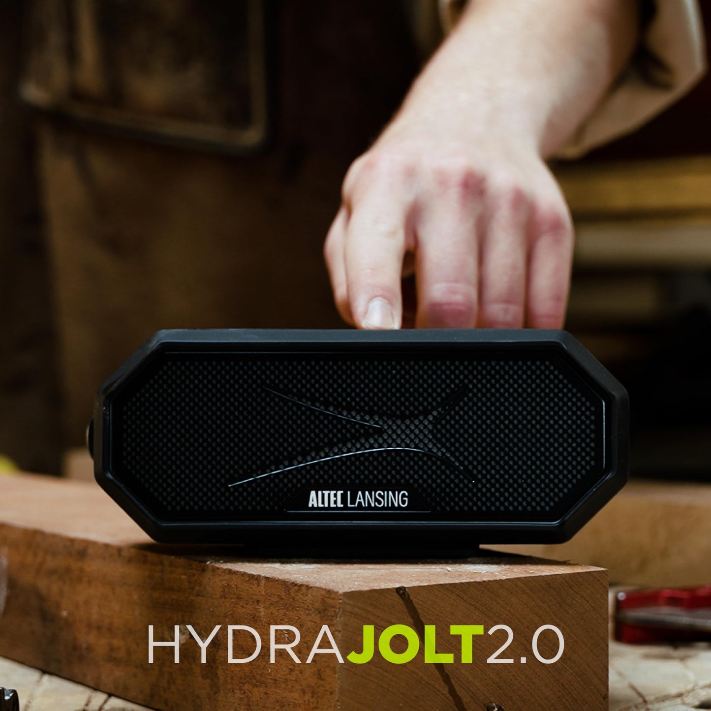 Altec Lansing Magnetic Bluetooth Speaker HYDRAJOLT 2.0, Waterproof IP67, 12W Output Power, 16H Battery, Multicolor LED, 100ft Wireless Range, Voice Assistant, USB-C Quick Charge