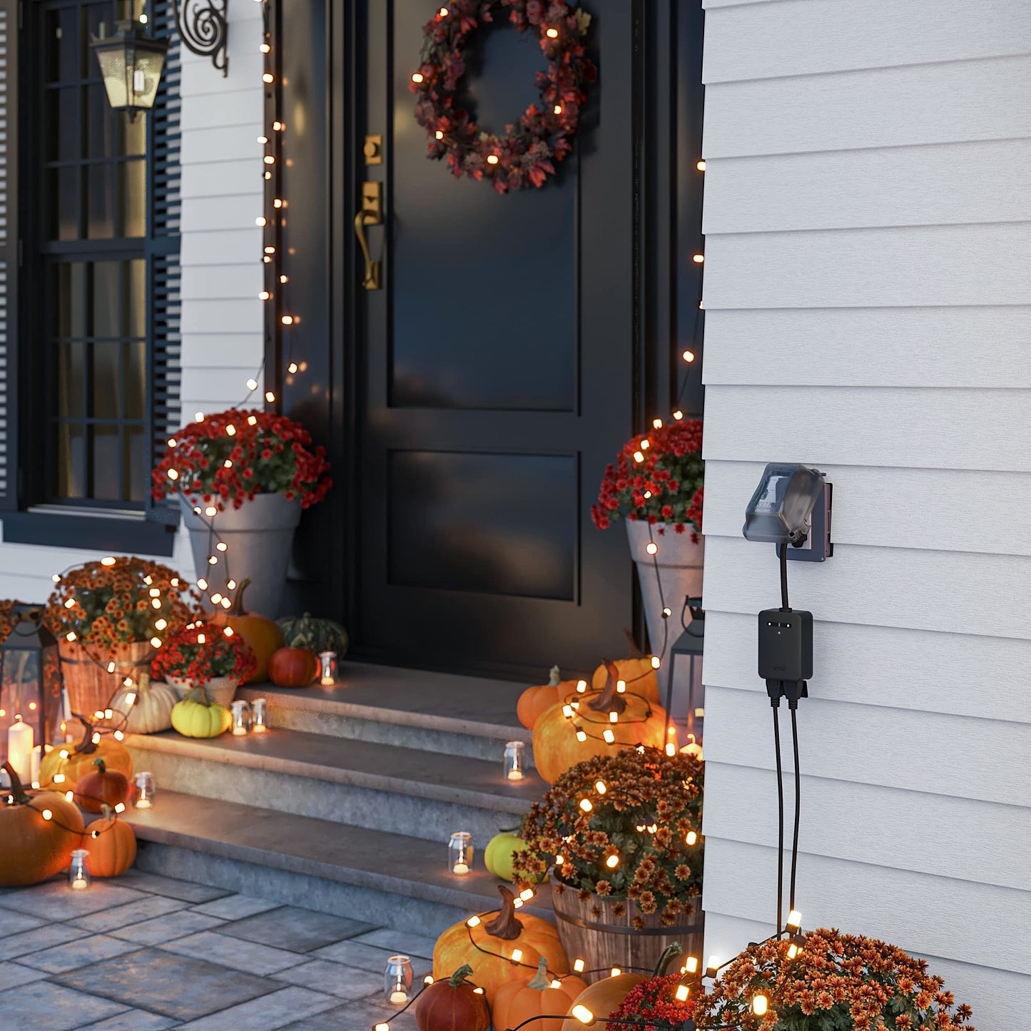 Wyze Plug Outdoor, Dual Outlets Energy Monitoring, IP64, 2.4GHz WiFi Smart Plug, Works with Alexa, Google Assistant, IFTTT, No Hub Required, Black