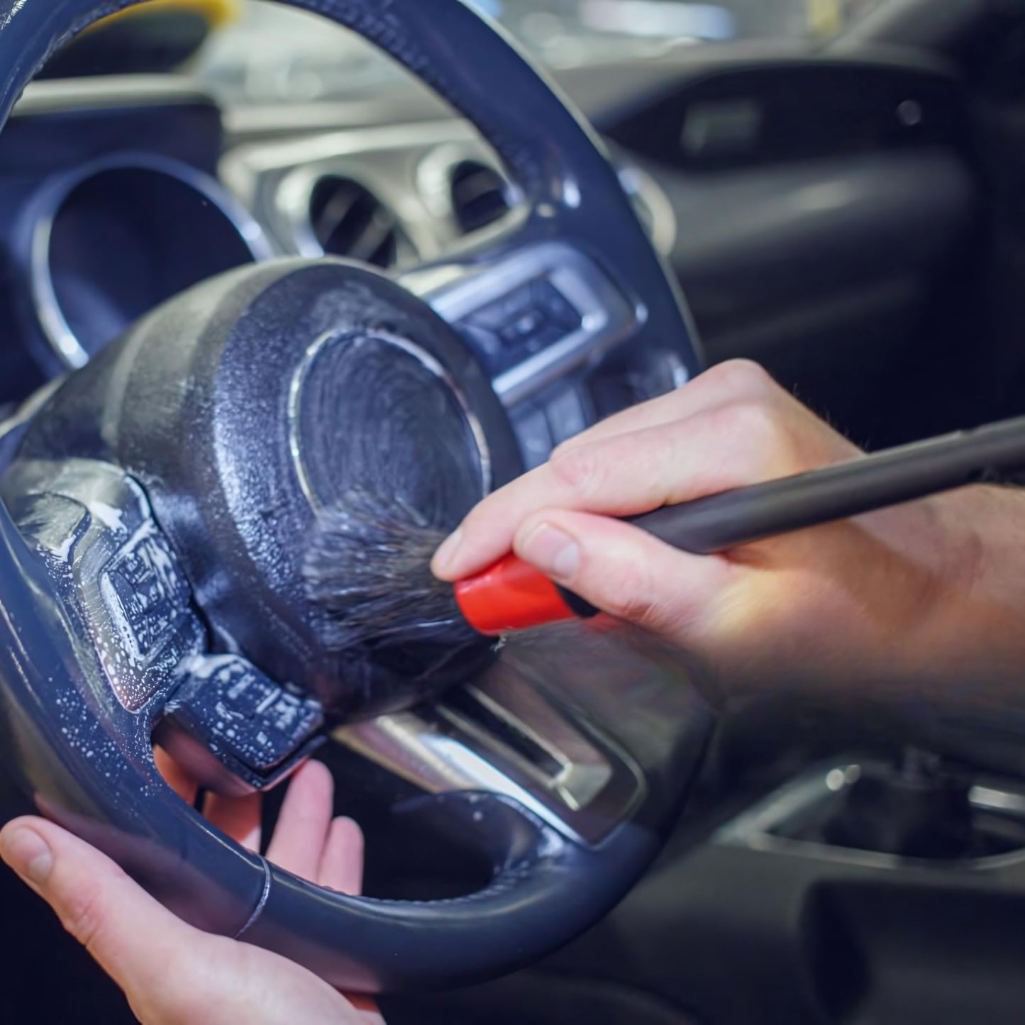 Coltree Car Detailing Brush Set, Scratch-Free Soft Bristle Brushes for Interior and Exterior Cleaning, Wheels, Air Vents, Dashboard, and Leather Surfaces, 5 Pcs