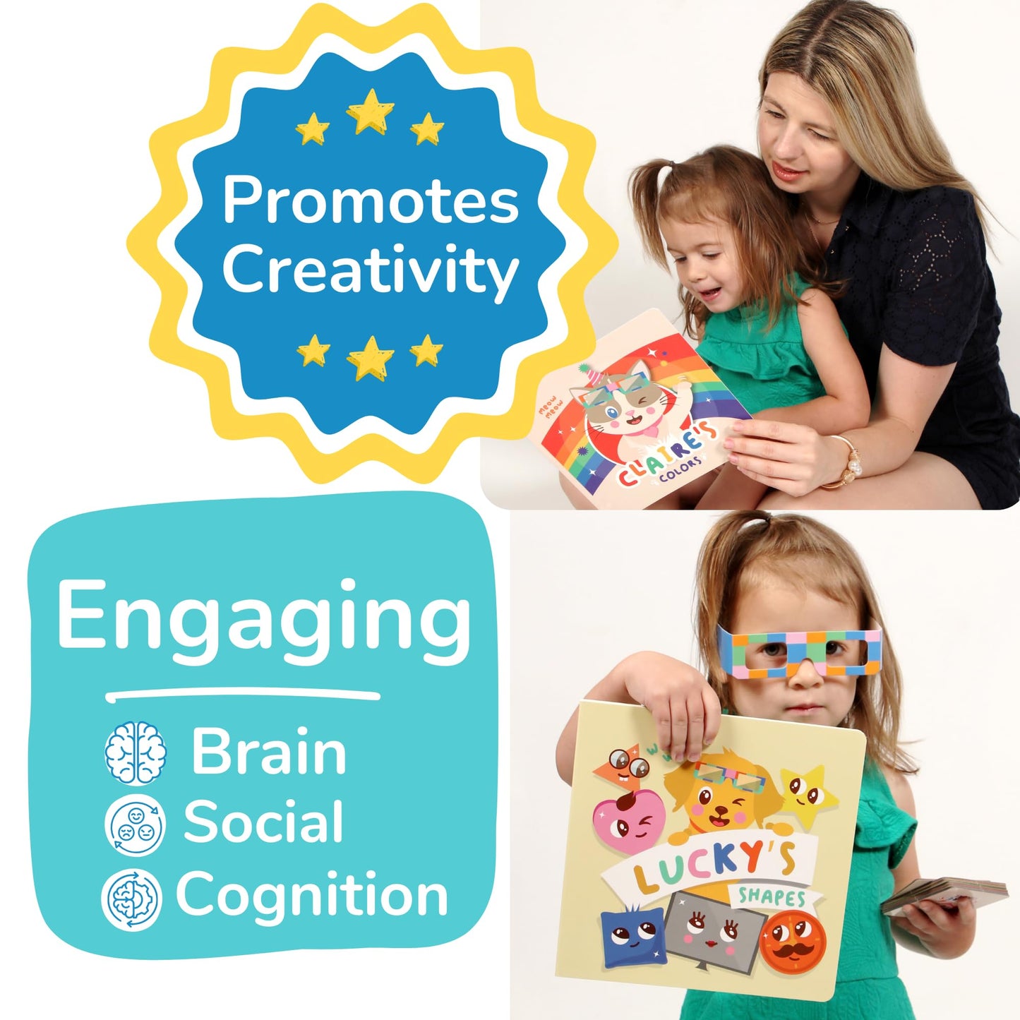 TOYVENTIVE Educational Books, Flash Cards, and Puzzles - Birthday Gifts for 1, 2, 3, and 4 Year Old Boys, Toddler Learning Toys and Activities