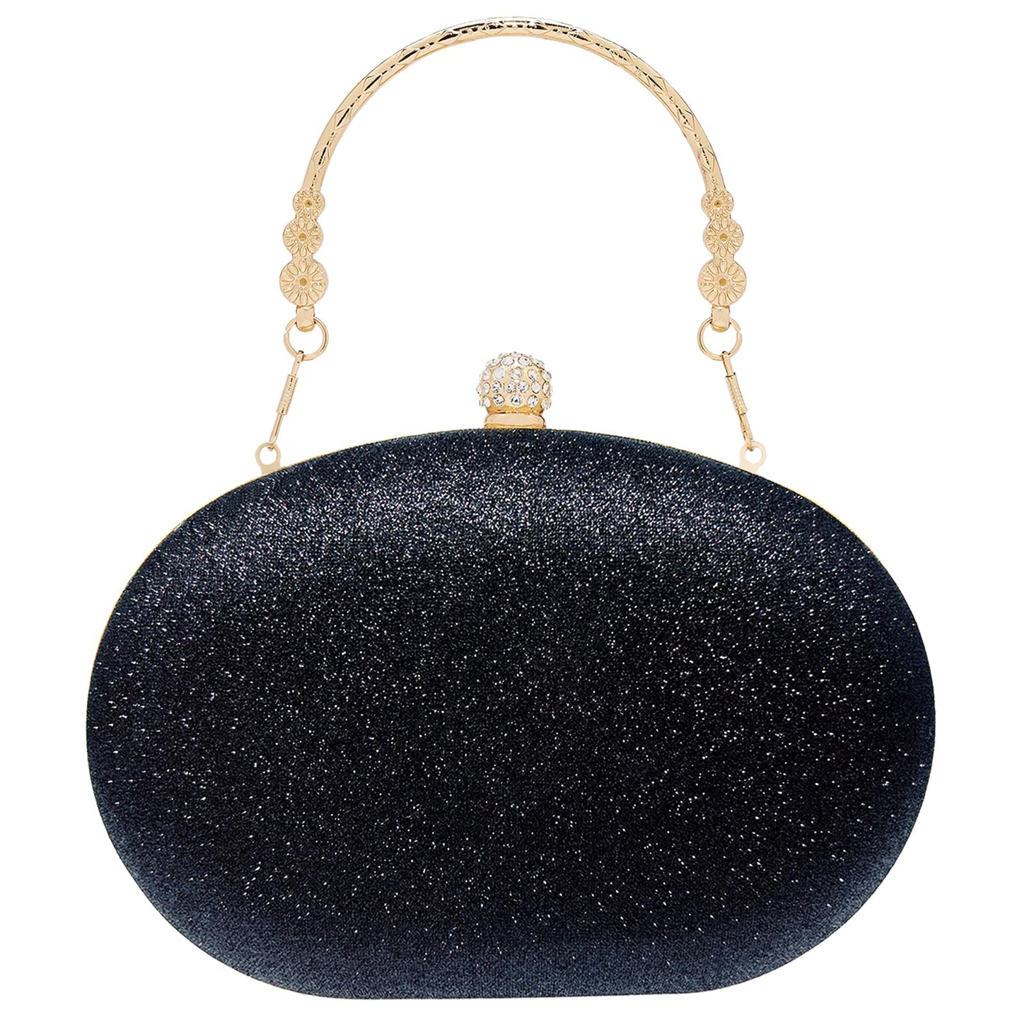 SH Black Clutch Purses for Women Rhinestone Evening Clutch Sparkling Evening Bag for Women Formal Small Handbags Wedding Party Cocktail Prom Purse