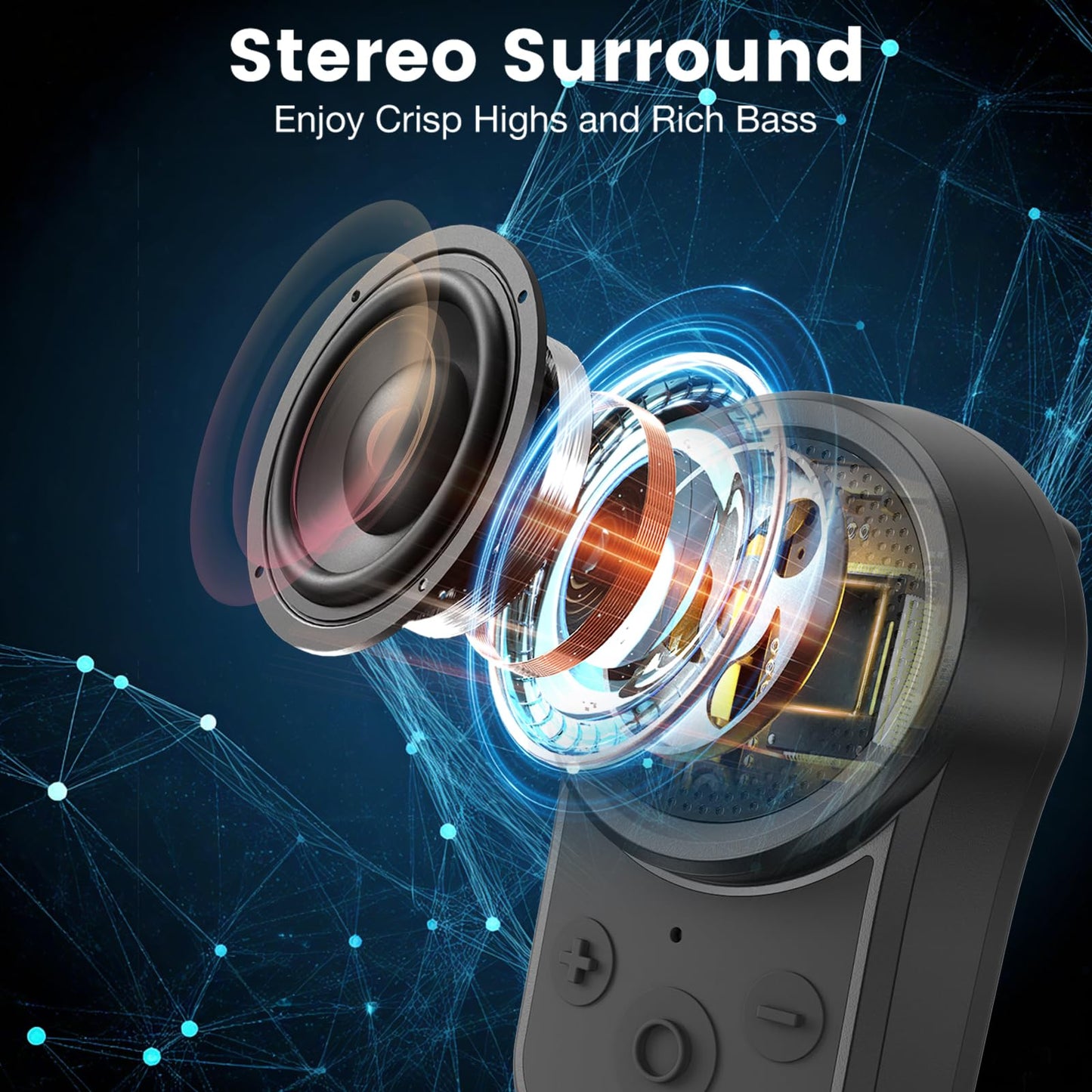 Mini Bluetooth Speaker, Clip-On Portable Speaker with Built-in Mics Hands-Free Music and Calls for Hiking/Biking, Waterproof Adjustable Volume Wearable Bluetooth Speakre, Gifts for Women/Men