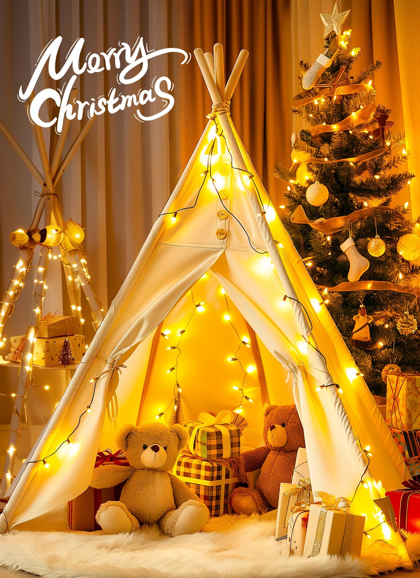 Clear Christmas String Lights 50 Count 12 Feet Incandescent Bulb Mini Lights for Indoor Xmas Tree Garland Birthday Wedding Party Festival Decoration, Green Wire