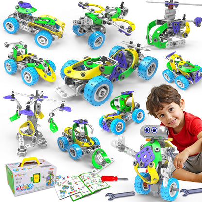 10 in 1 STEM Toys for 4 5 6 7 8+ Year Old Boy Girl Birthday Gifts Building Toys for Kids Ages 4-8 5-7 6-8 Educational Stem Activities for Boys 4-6 8-10 Construction Creative Games Holiday Idea Gift