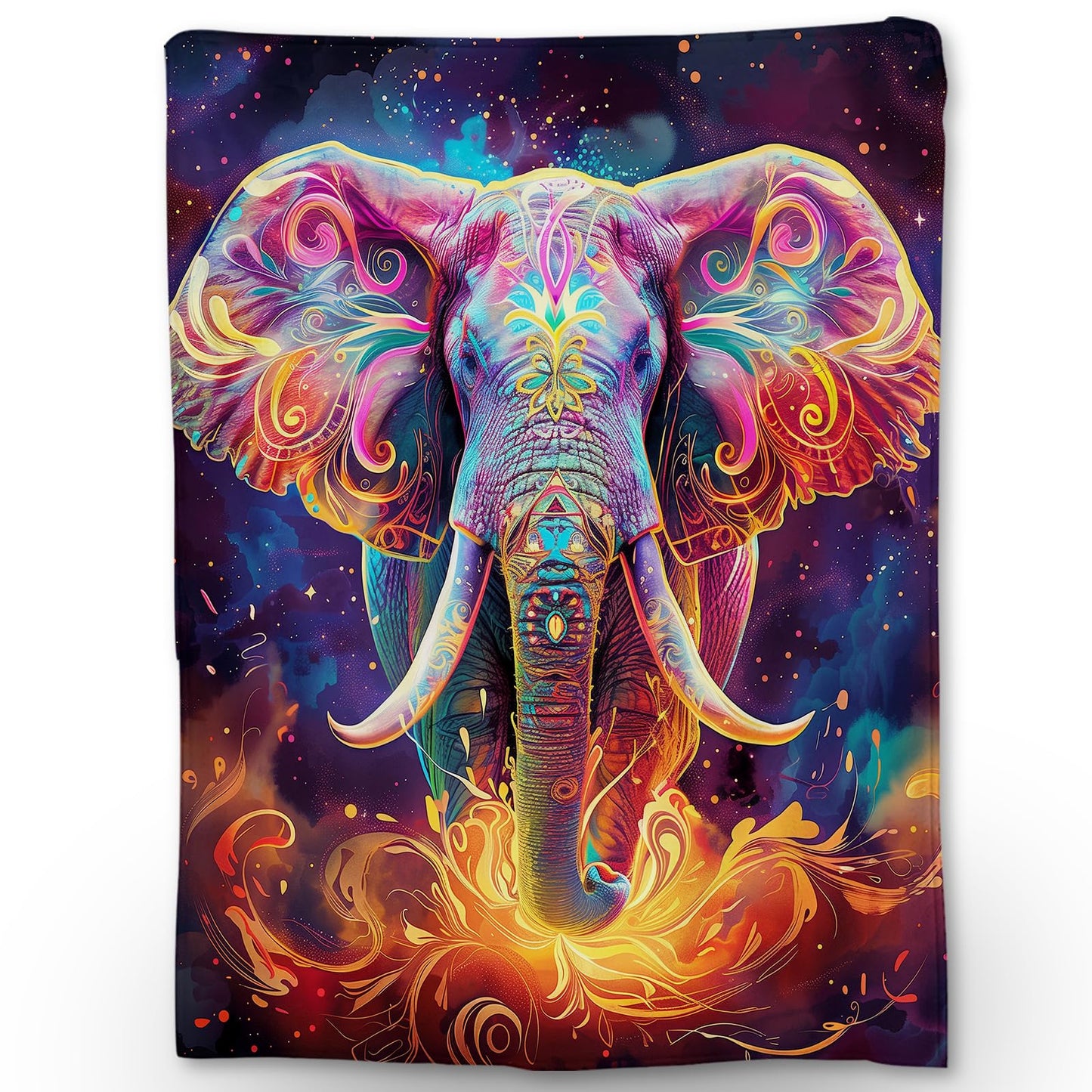 Ti Caldi Beautiful Elephant Blanket - Soft, Lightweight Flannel, Fuzzy and Fluffy Throw Blankets, Perfect for Couch, Bed, Travel, Outdoor - Cozy Home Decor, for Adults Kids Women Girls 60×50 in