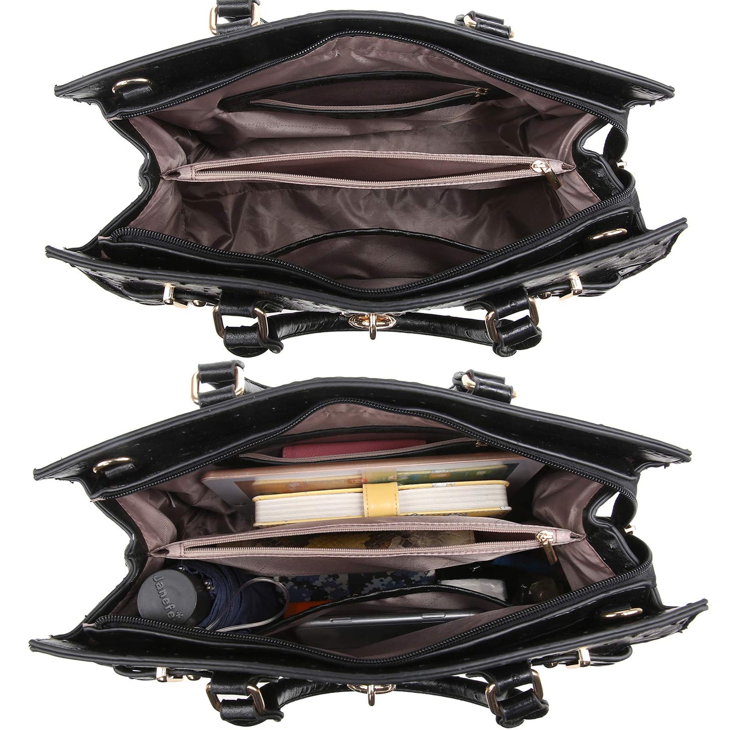 Dasein Women Handbags and Purses Ladies Shoulder Bag Top Handle Satchel Tote Work Bag with Wallet